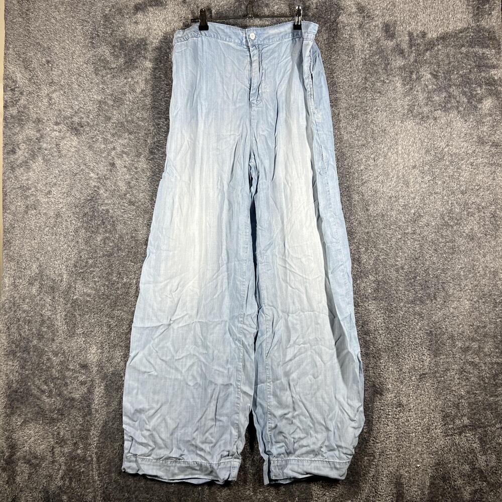 Cloth & Stone Pants Womens XL Blue Chambray Jogger Pull On Pockets Baggy